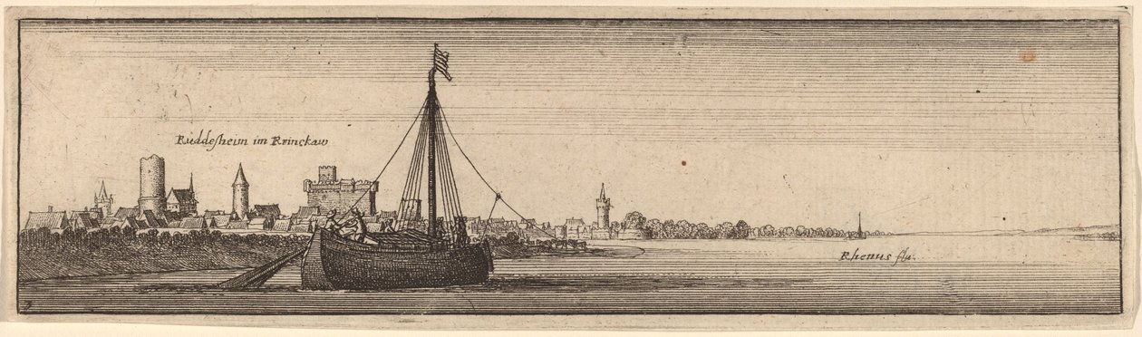 Rudesheim, vers 1632-1636 - Wenceslaus Hollar
