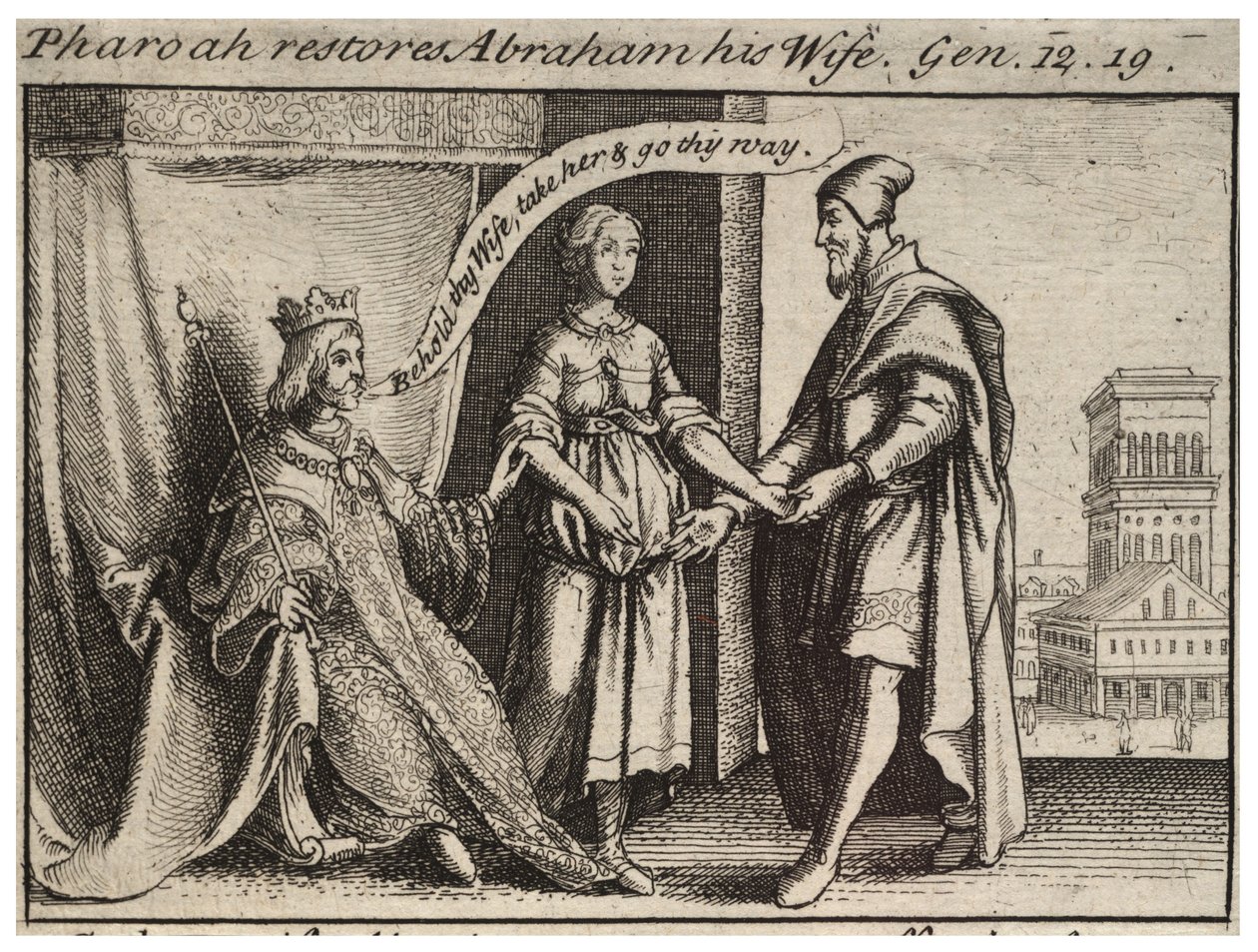 Sarah restaurée à Abraham - Wenceslaus Hollar