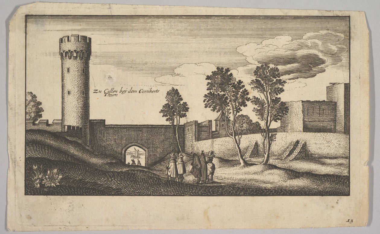 La tour Kunibert près de Cologne copie, 1625-77 - Wenceslaus Hollar