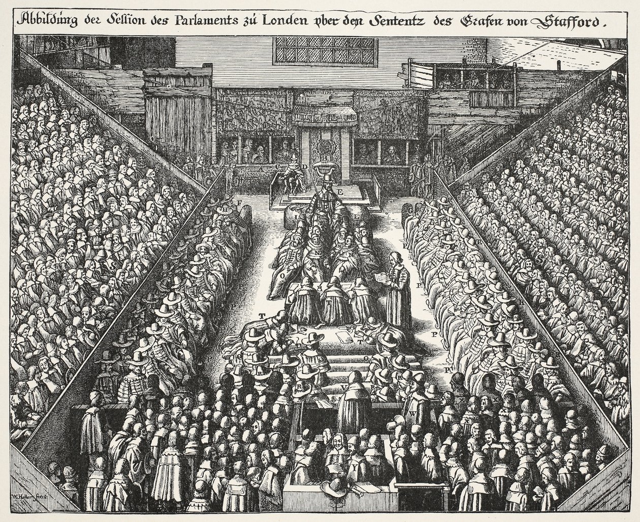 Procès de Strafford, 22 mars 1641 - Wenceslaus Hollar