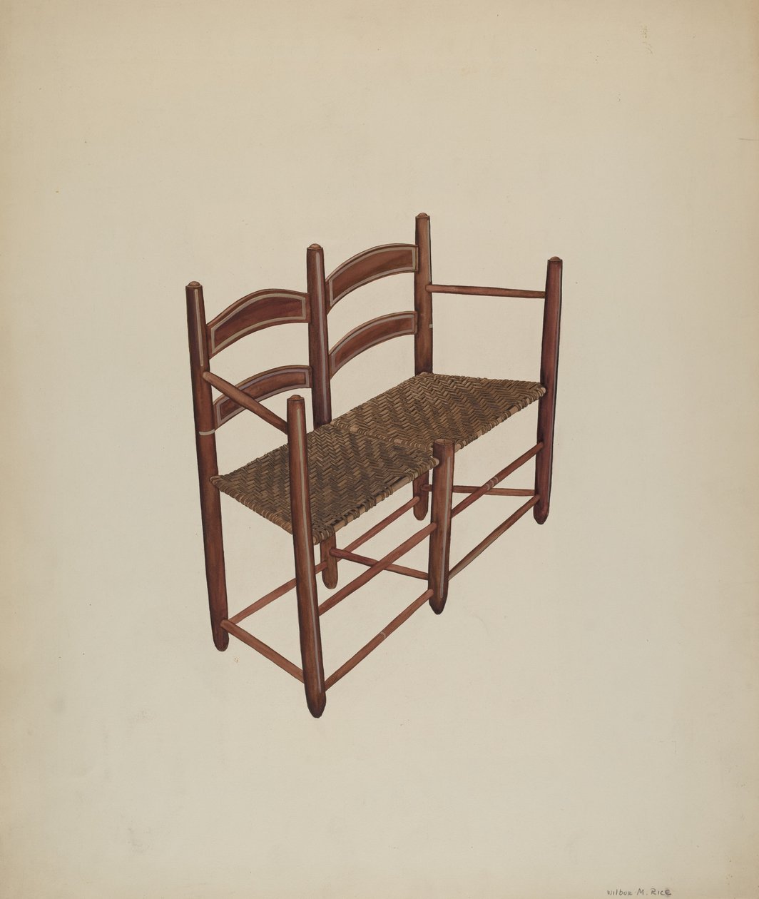 Chaise de charrette à bœufs - Wilbur M Rice