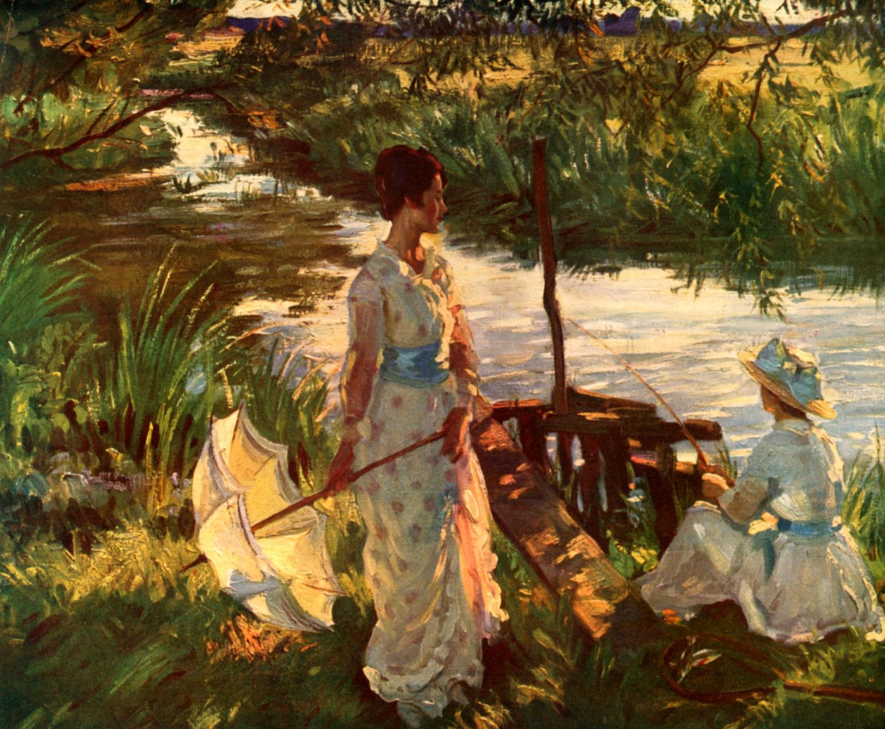 Pêche, planche de livre - Wilfred Gabriel de Glehn