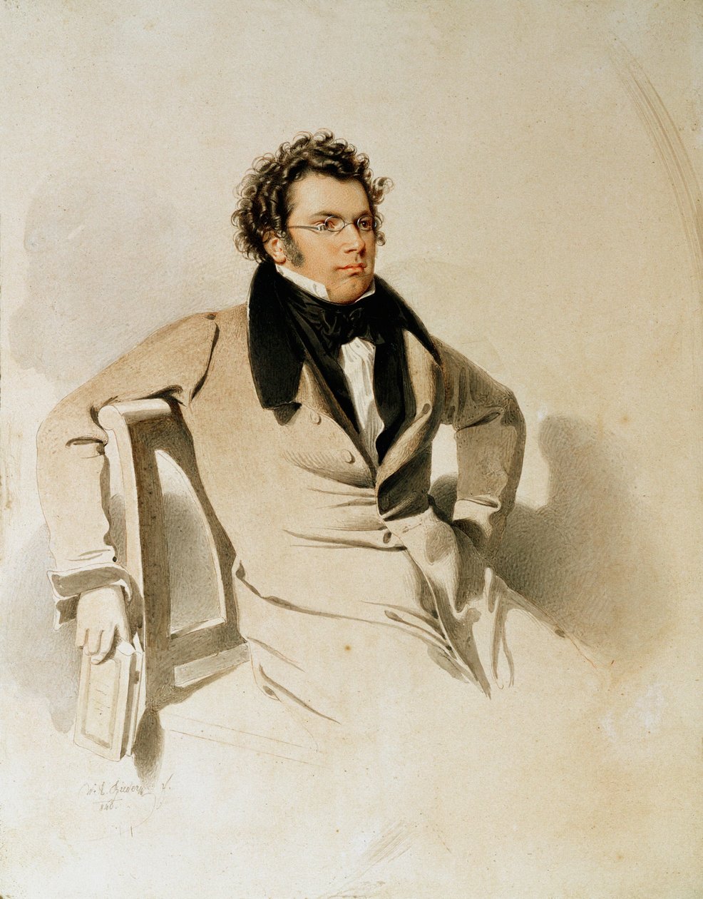 Franz Schubert ... (aquarelle) - Wilhelm August Rieder