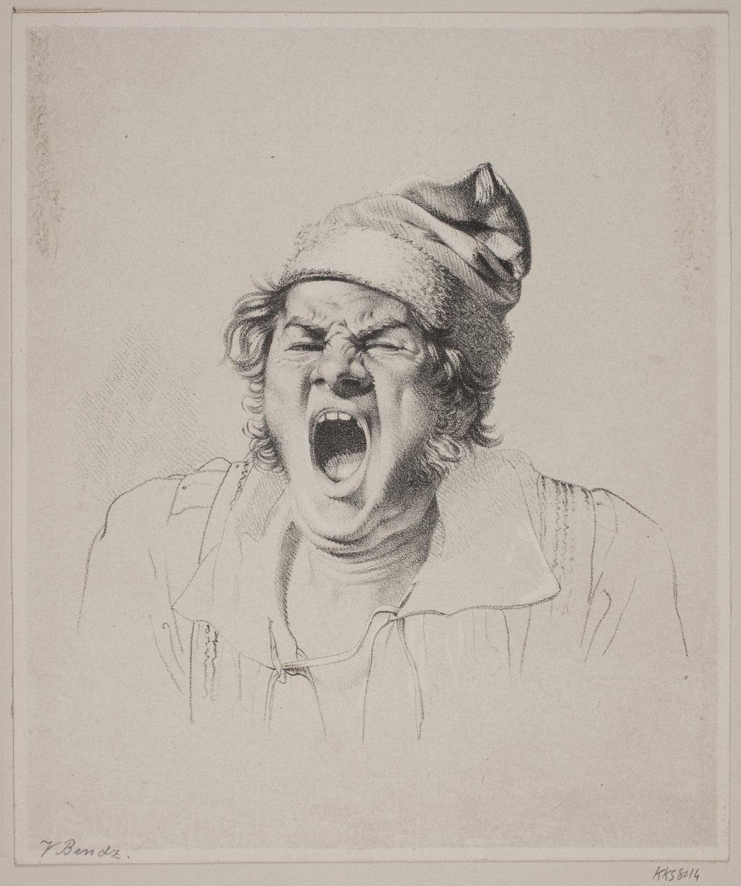 Un homme bâillant - Wilhelm Bendz