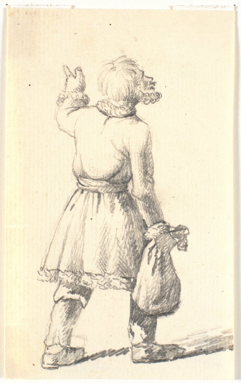 Homme marchant avec un sac - Wilhelm Bendz
