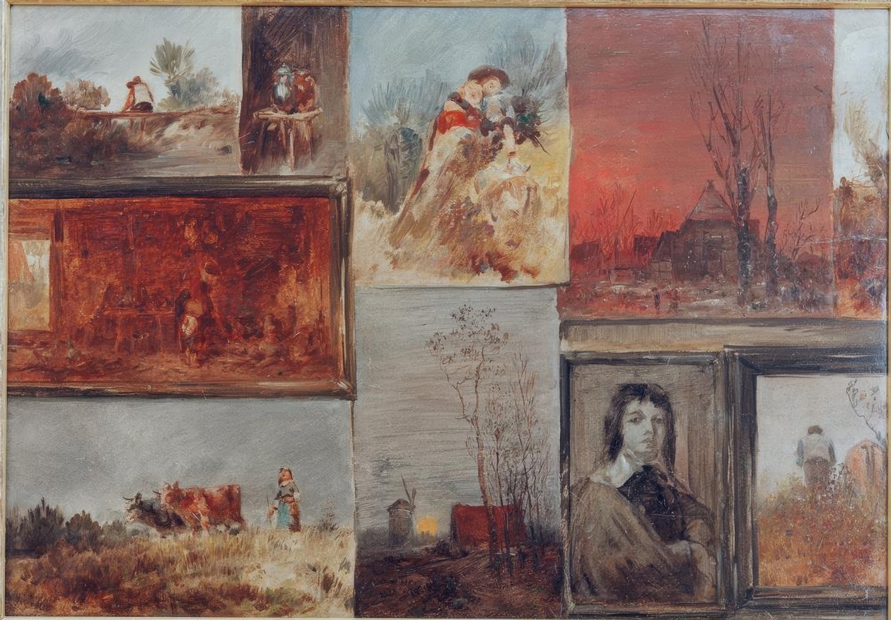Image de collection avec neuf études - Wilhelm Busch