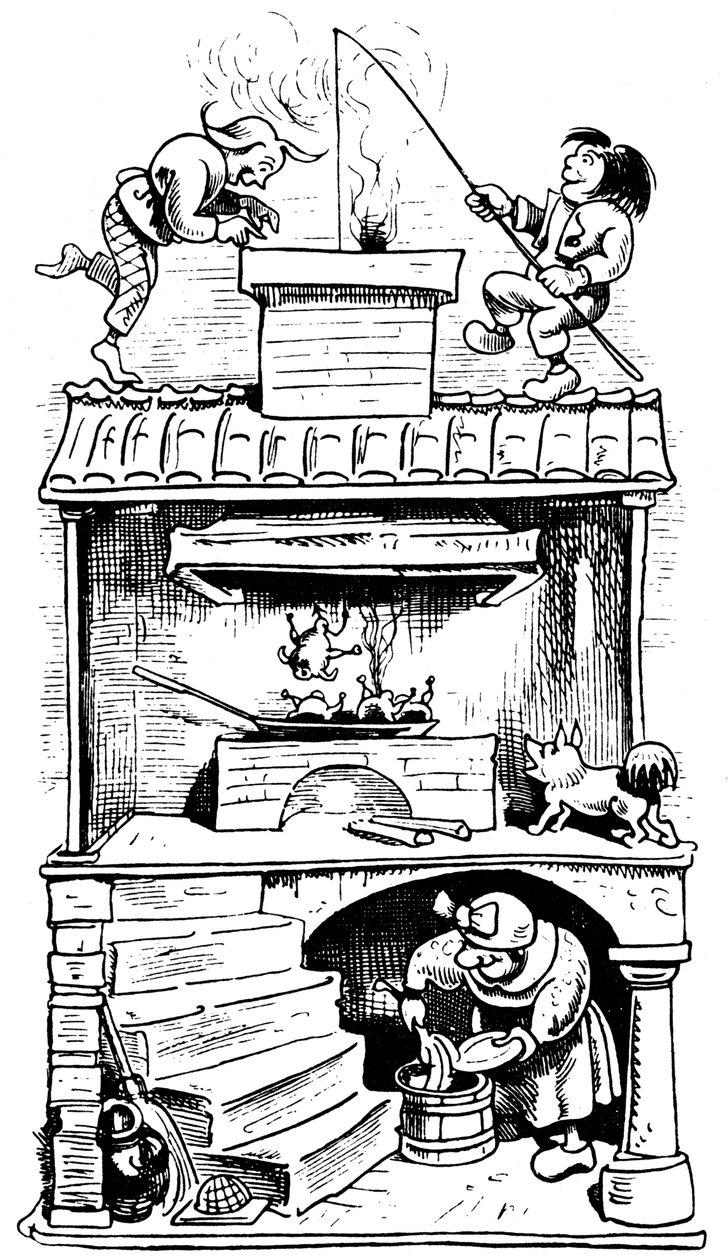 La maison des veuves, deuxième tour, 1865 - Wilhelm Busch