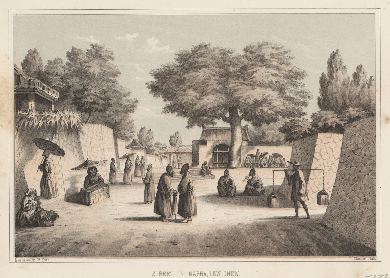 Rue à Napha, Lew Chew, 1855 - Wilhelm Joseph Heine