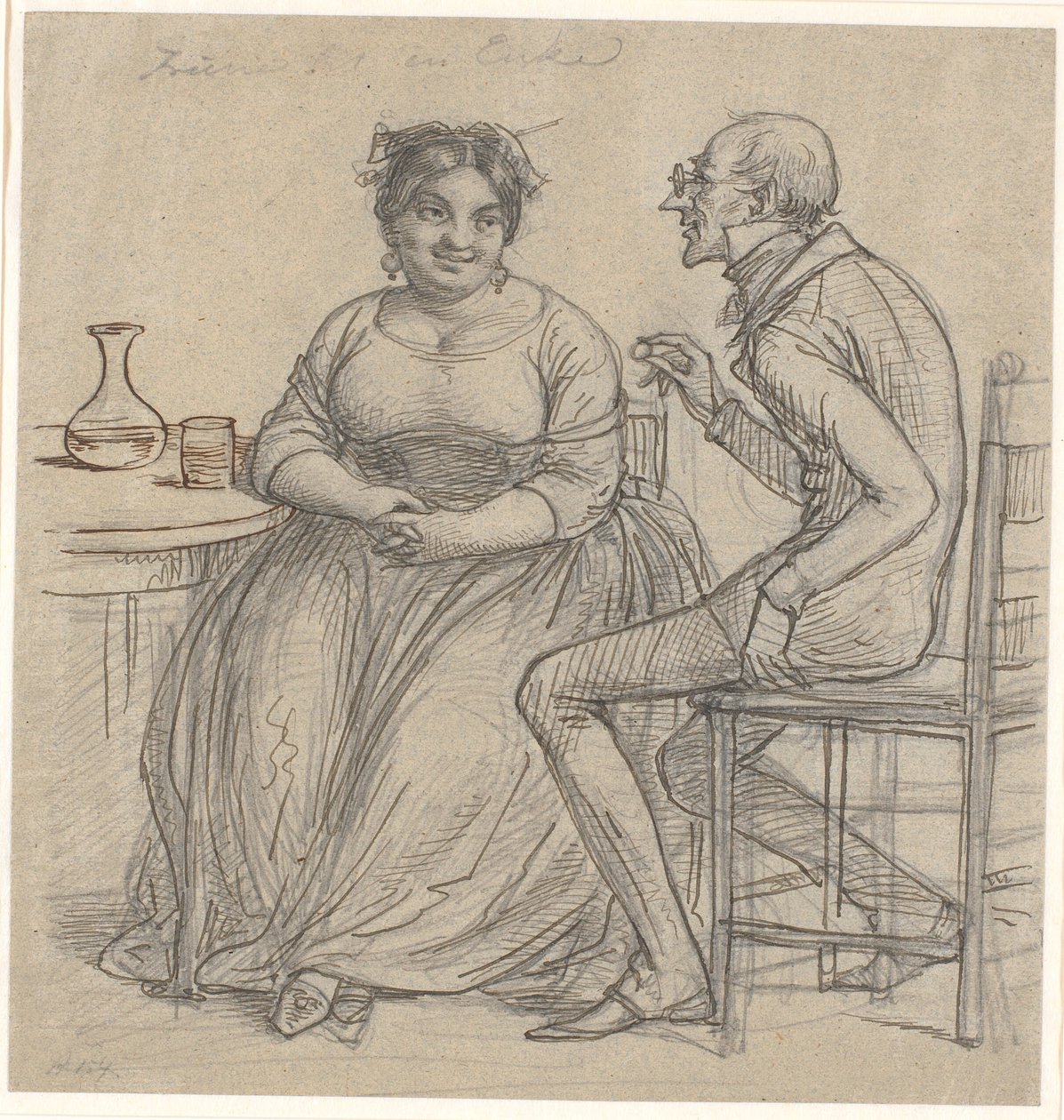 "Demande en mariage à une veuve" - Wilhelm Marstrand