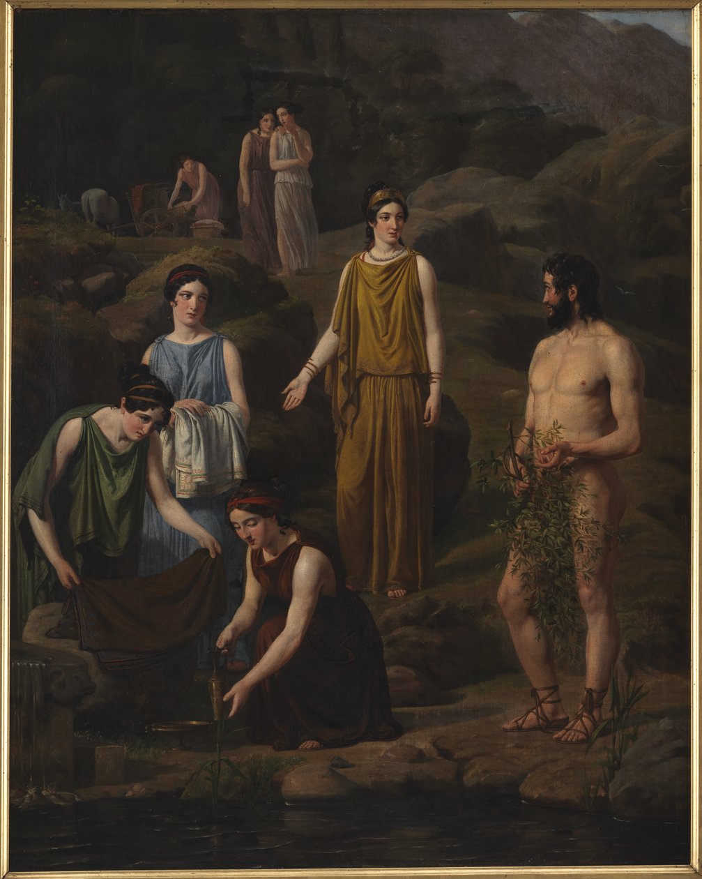 Nausicaa apporte des vêtements à Ulysse naufragé - Wilhelm Marstrand