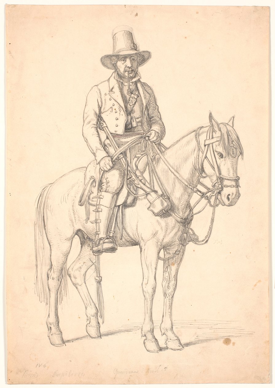 "Prince Rospiliosi" à cheval, "Guardian à Nemi" - Wilhelm Marstrand