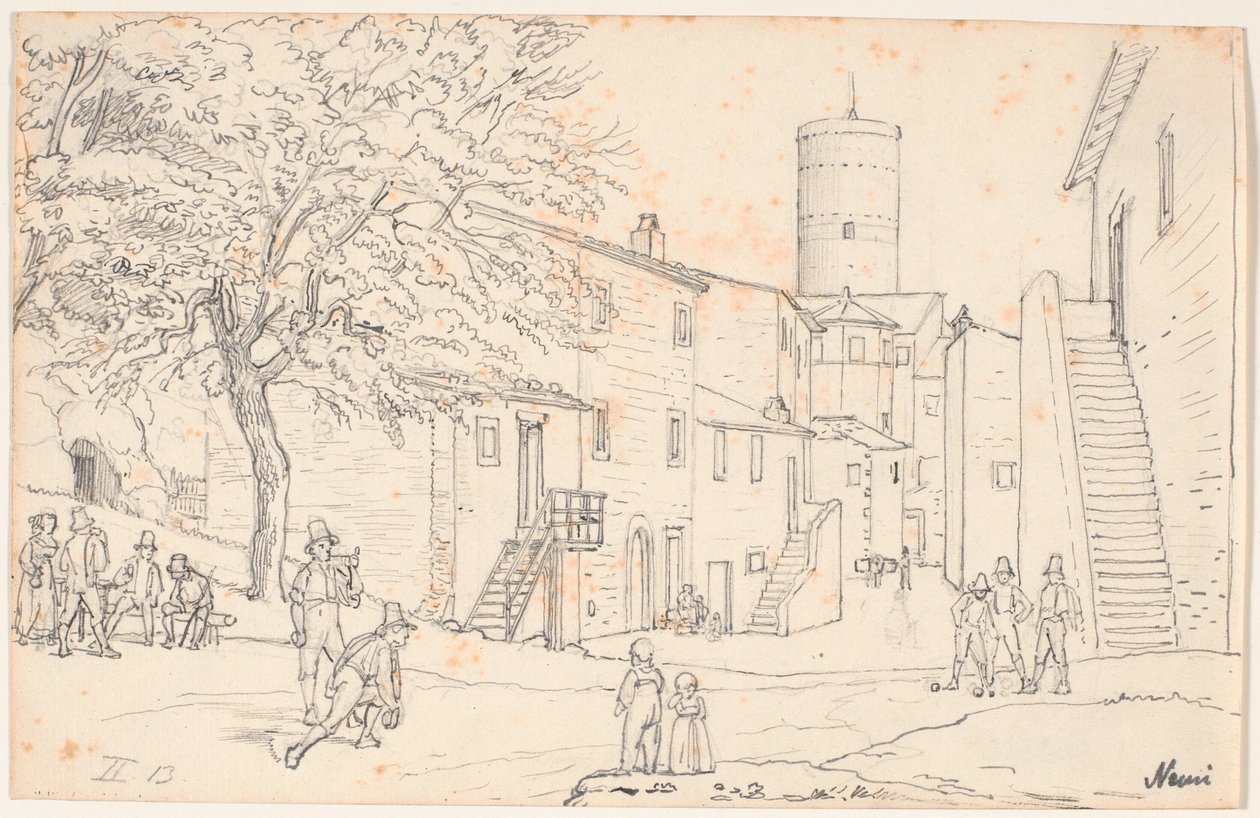 La Place à Nemi - Wilhelm Marstrand