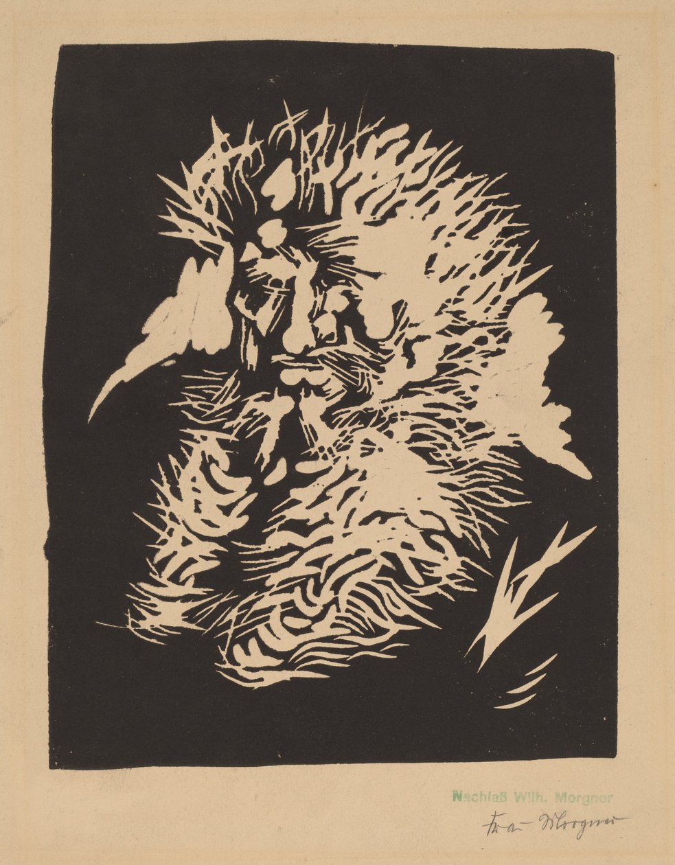 Homme barbu - Wilhelm Morgner