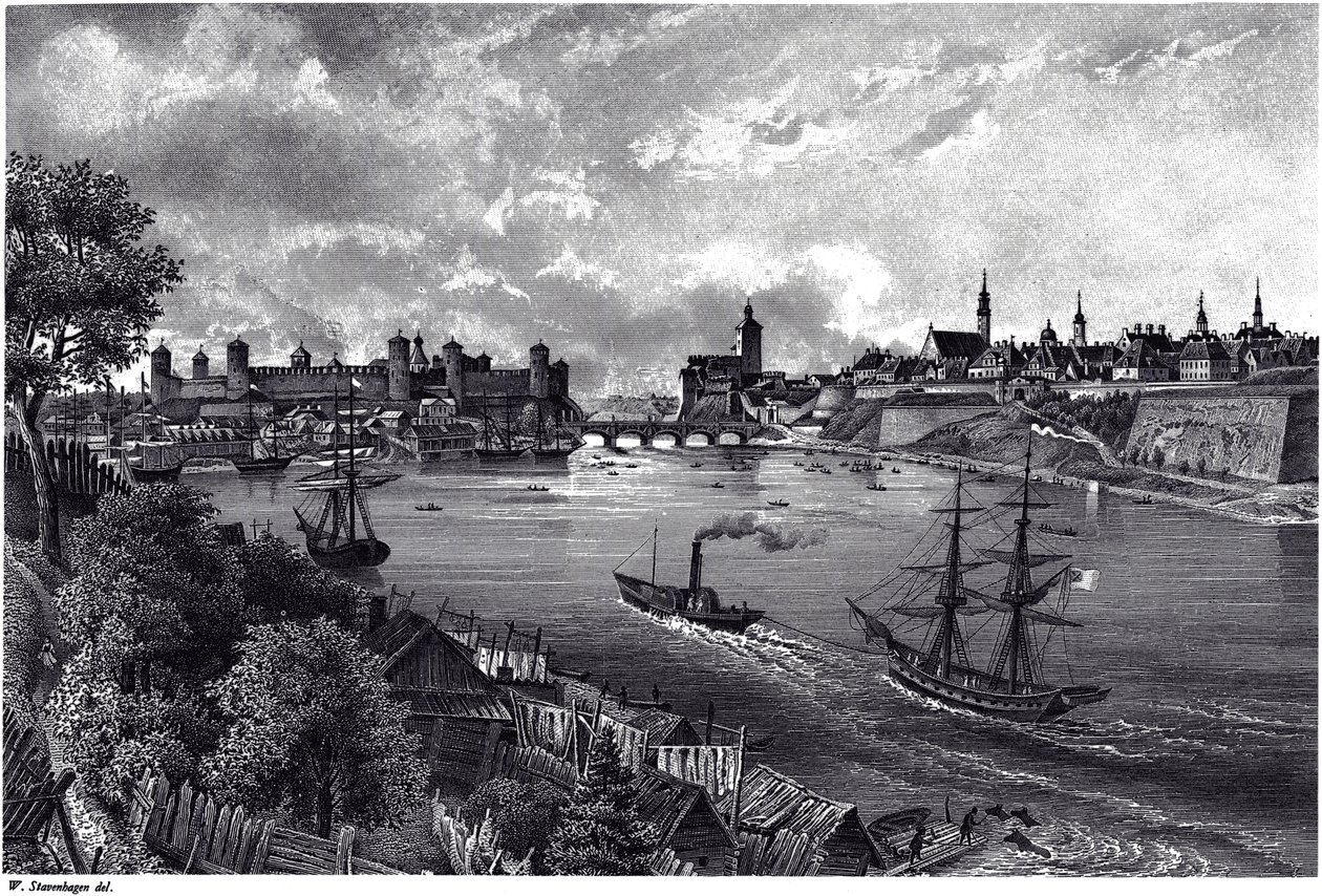 Vue de Narva - Wilhelm Siegfried Stavenhagen