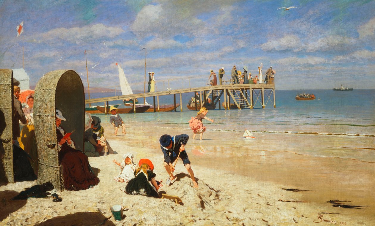 Une journée ensoleillée à la plage - Wilhelm Simmler