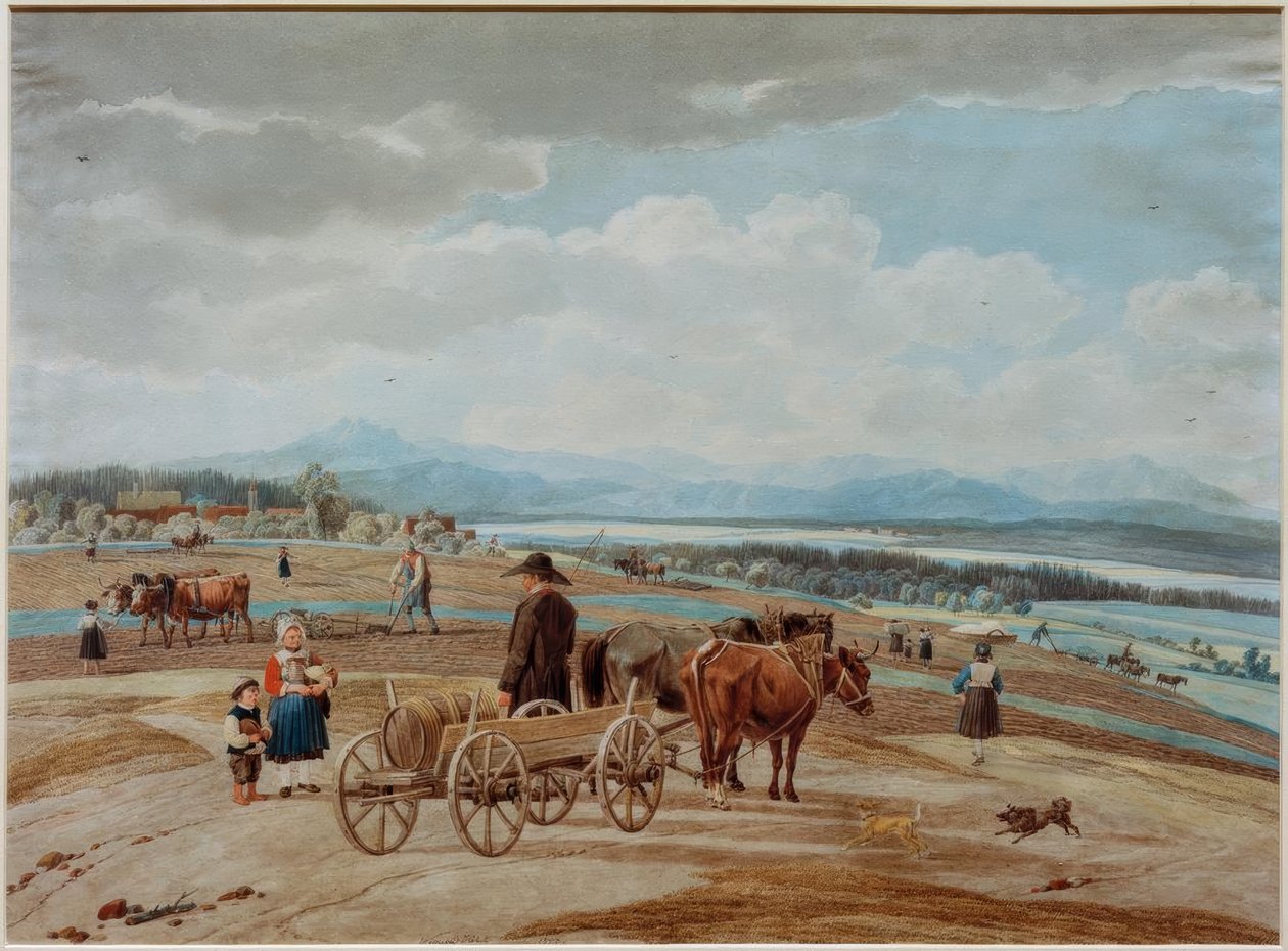 Chariot paysan dans les Préalpes - Wilhelm von Kobell