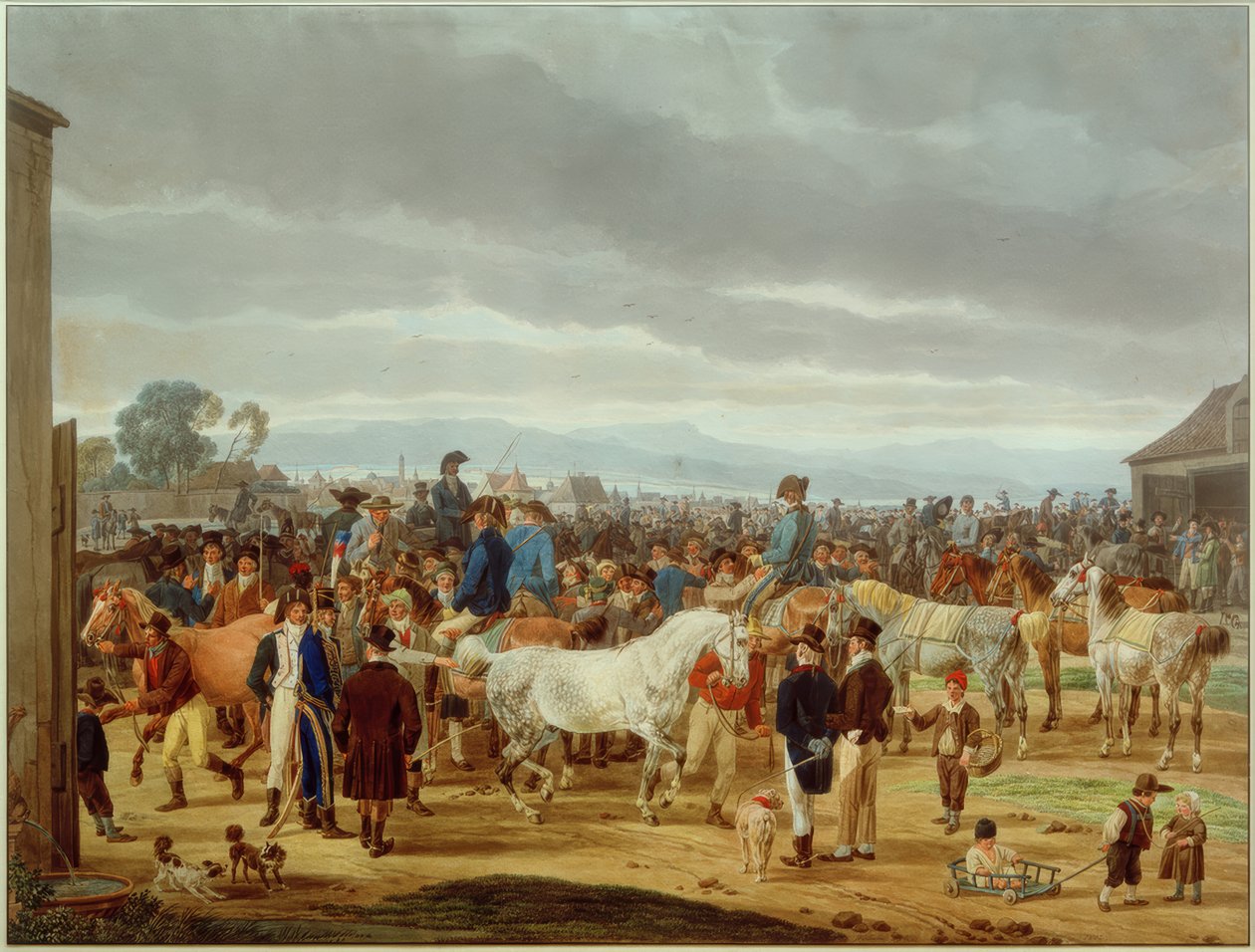 Marché aux chevaux - Wilhelm von Kobell