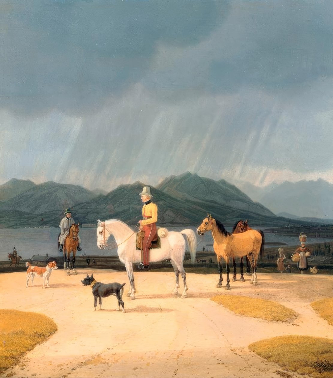 W. v. Kobell, Cavalier au Tegernsee - Wilhelm von Kobell
