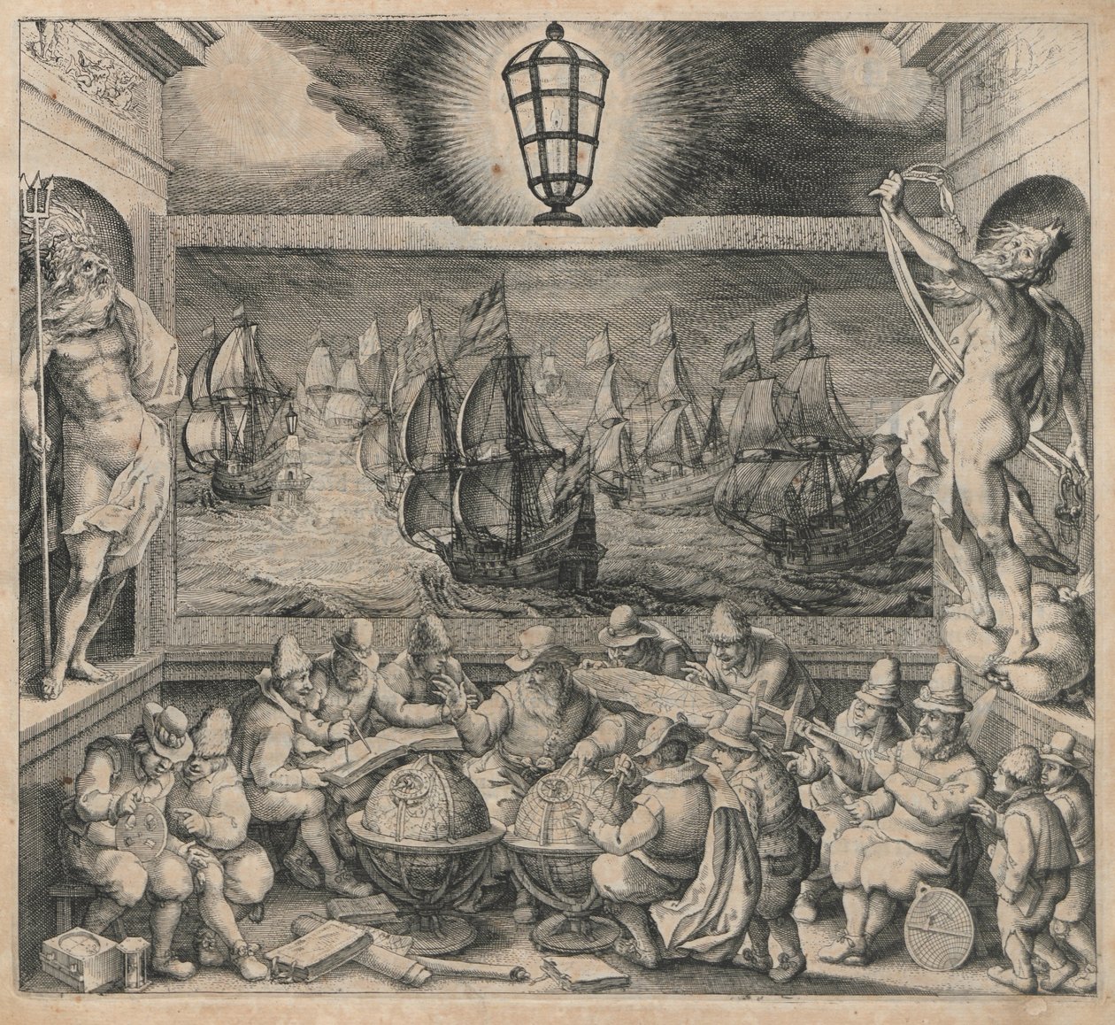 Frontispice du manuel de navigation «Licht der Zeevaert» - Willem Janszoon Blaeu
