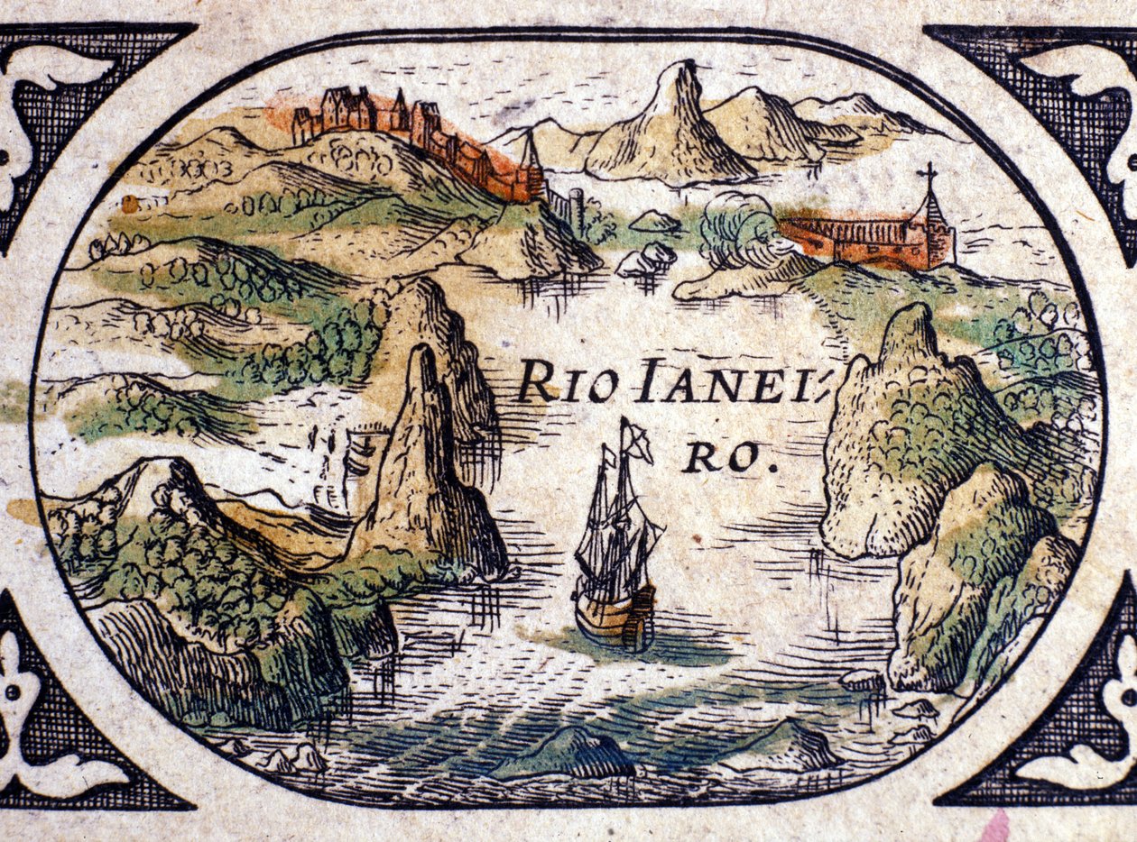 Vue de Rio de Janeiro, Brésil, 1600 - Willem Janszoon Blaeu