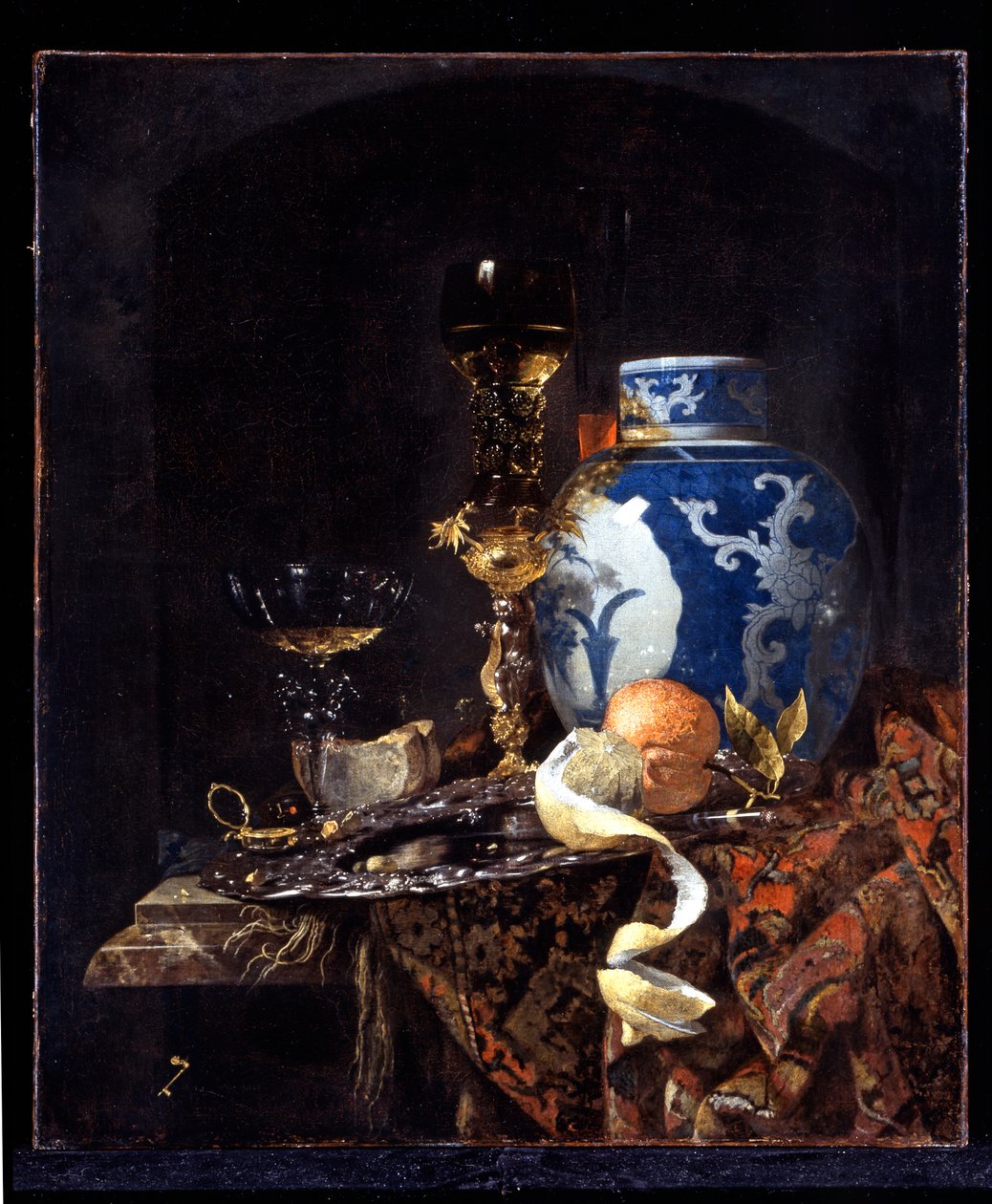 Nature morte avec un pot de gingembre Ming tardif - Willem Kalf