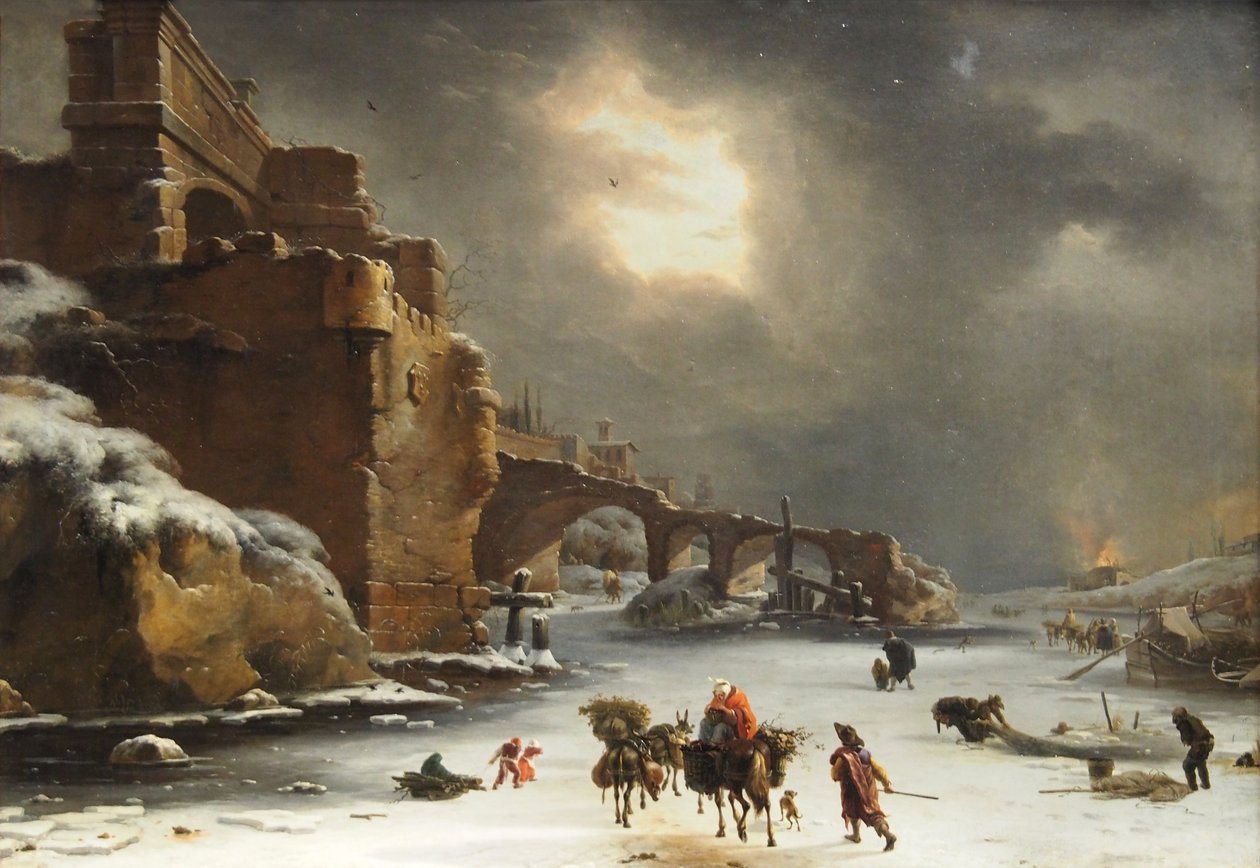 Mur de la ville en hiver - Willem Schellinks