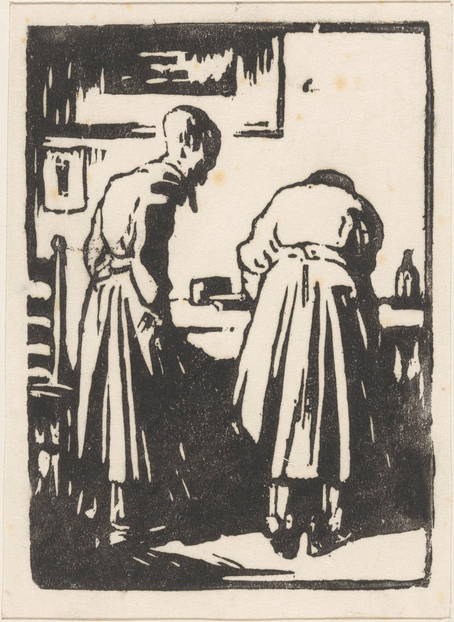 Deux femmes dans un atelier - Willem Adrianus Grondhout
