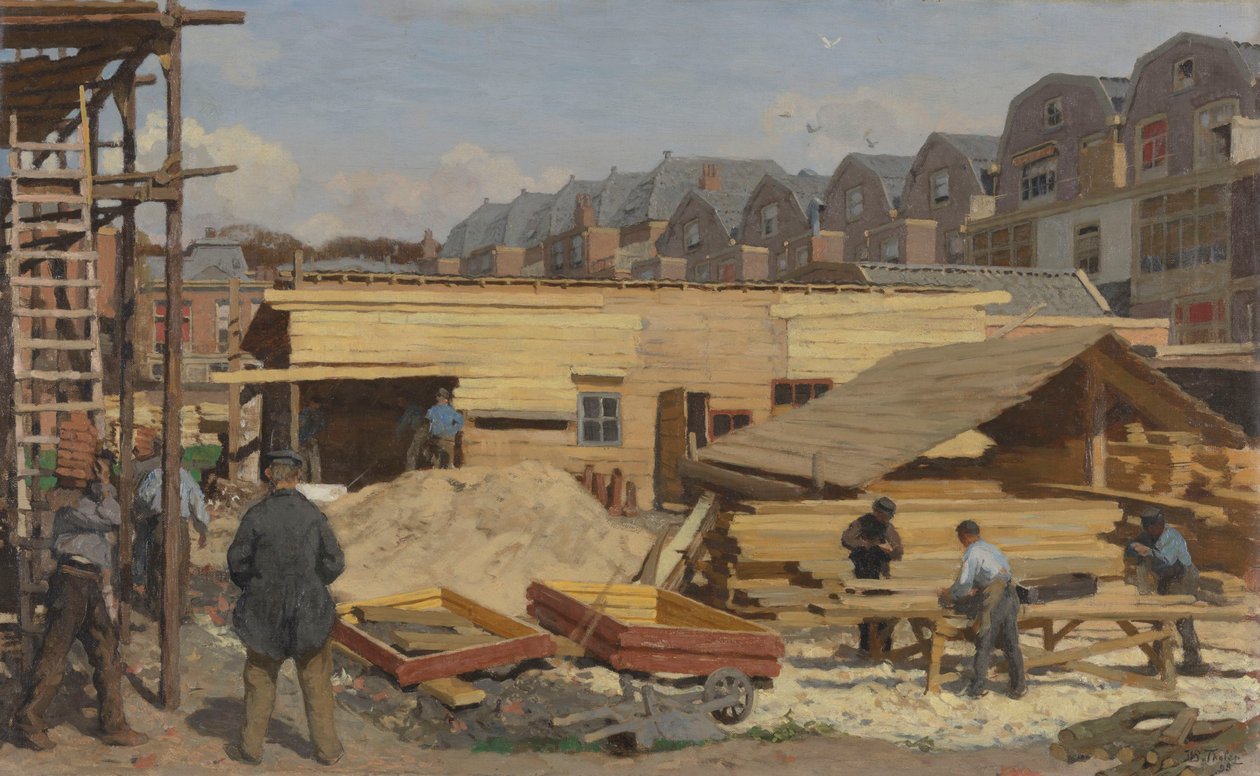 Maisons en construction, 1895 - Willem Bastiaan Tholen