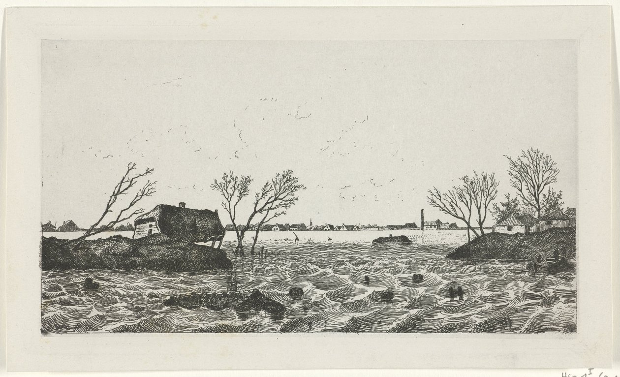 Rupture de digue à Dreumel, 1855 - Willem Gruyter jr.