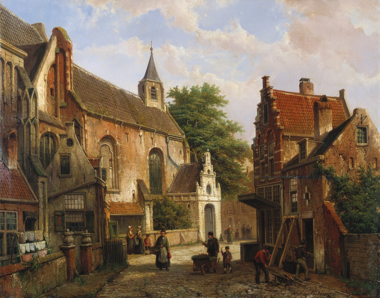 Une scène de rue à Delft - Willem Koekkoek