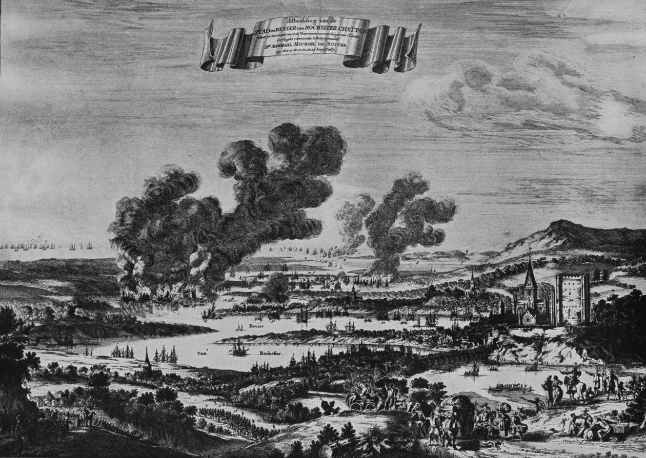 Raid hollandais sur la Tamise, vers 1668 - Willem Schellinks