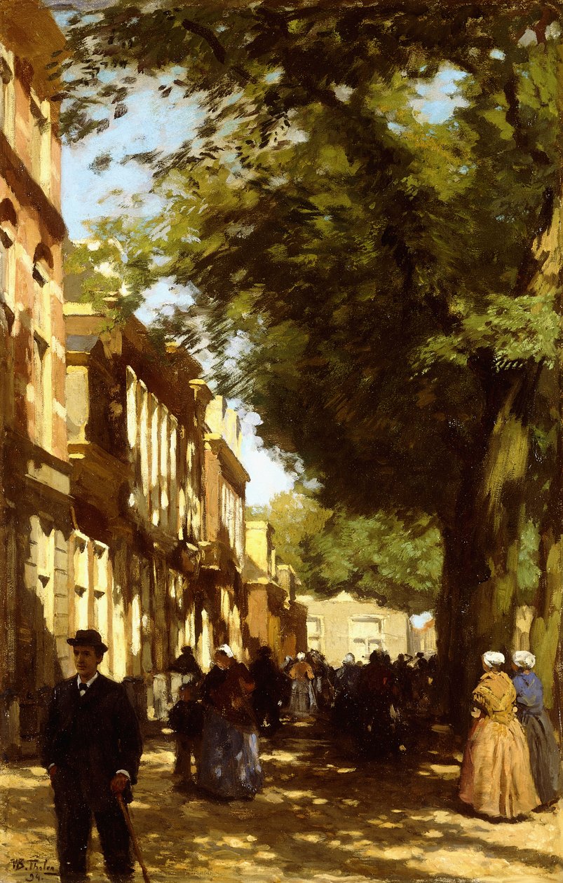 Midi dans une Rue Animée - Willem Tholen