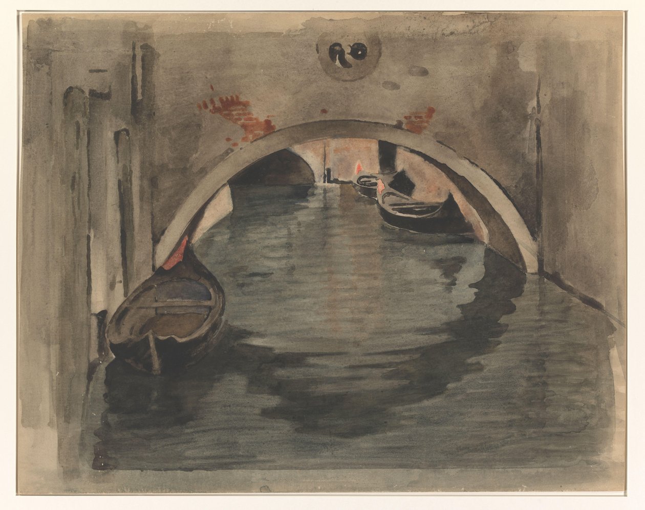 Vue sous un pont en arc à Venise - Willem Arnoldus Witsen