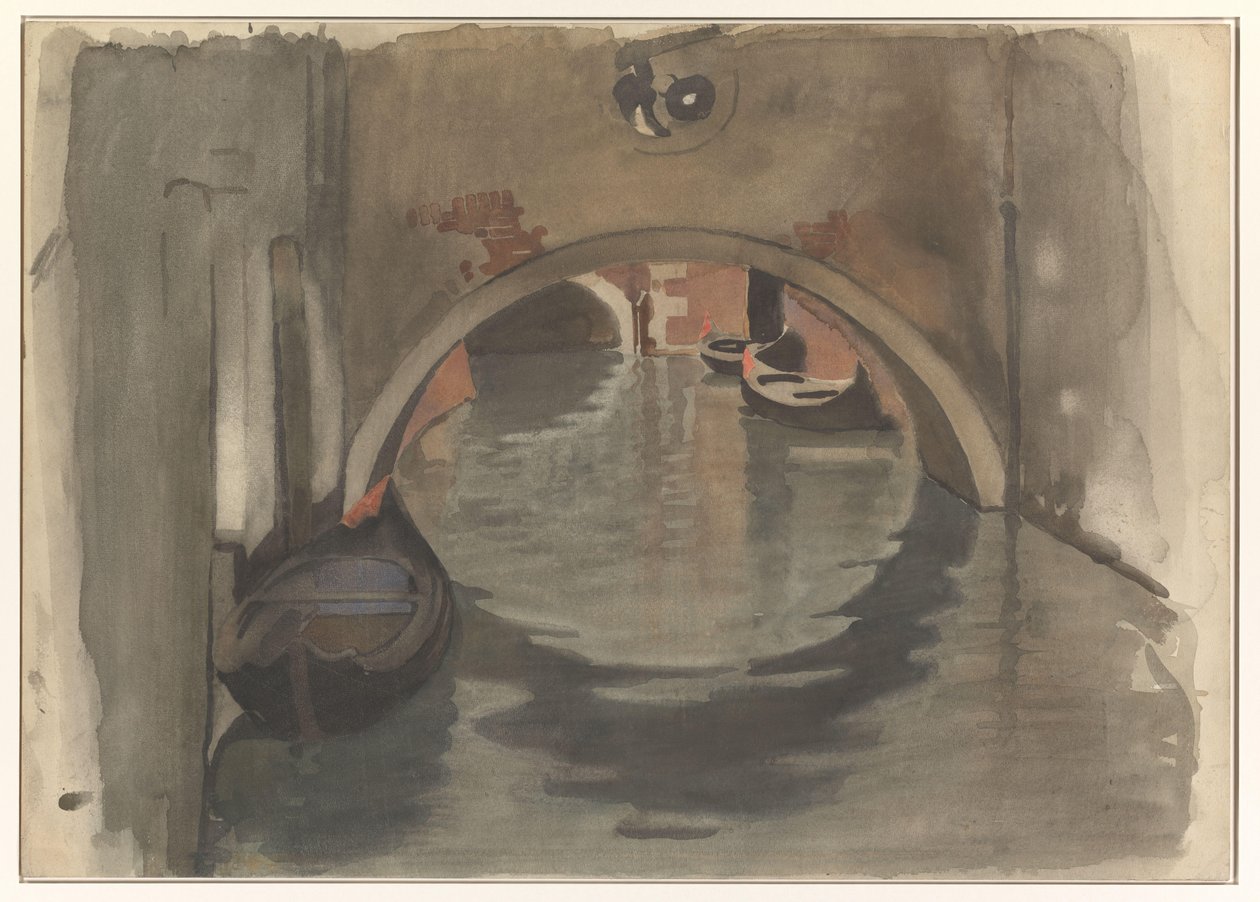 Vue sous un pont en arc à Venise - Willem Arnoldus Witsen