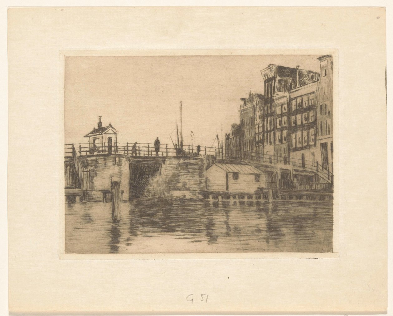 Vue de la Kraansluis à Amsterdam - Willem Arnoldus Witsen
