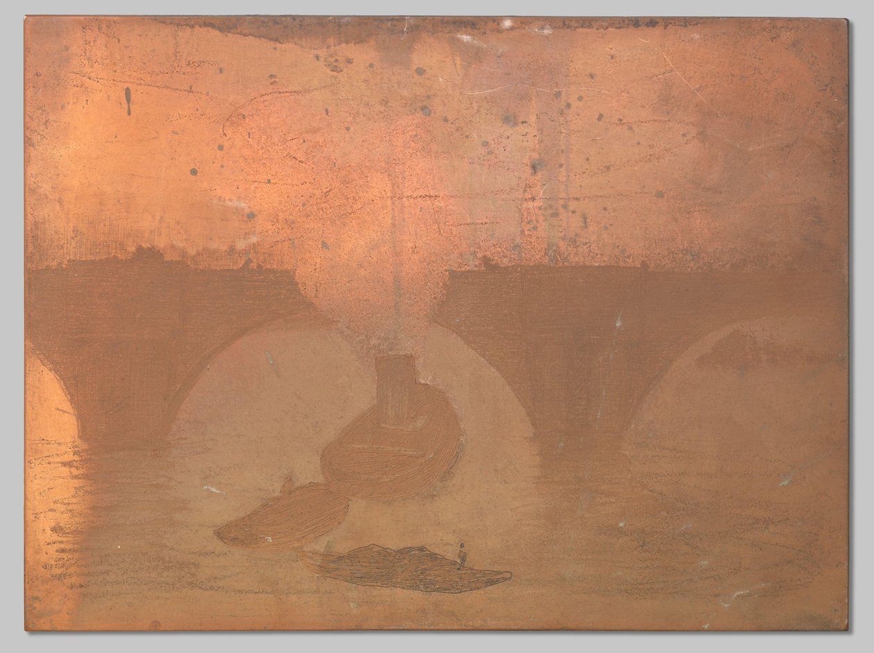 Remorqueur devant Waterloo Bridge à Londres - Willem Arnoldus Witsen