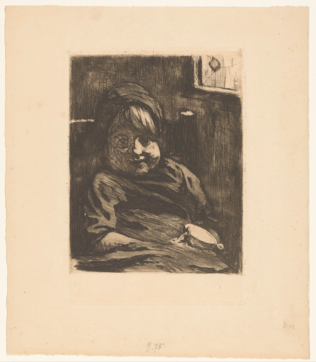 Enfant assis avec une tasse - Willem Arnoldus Witsen