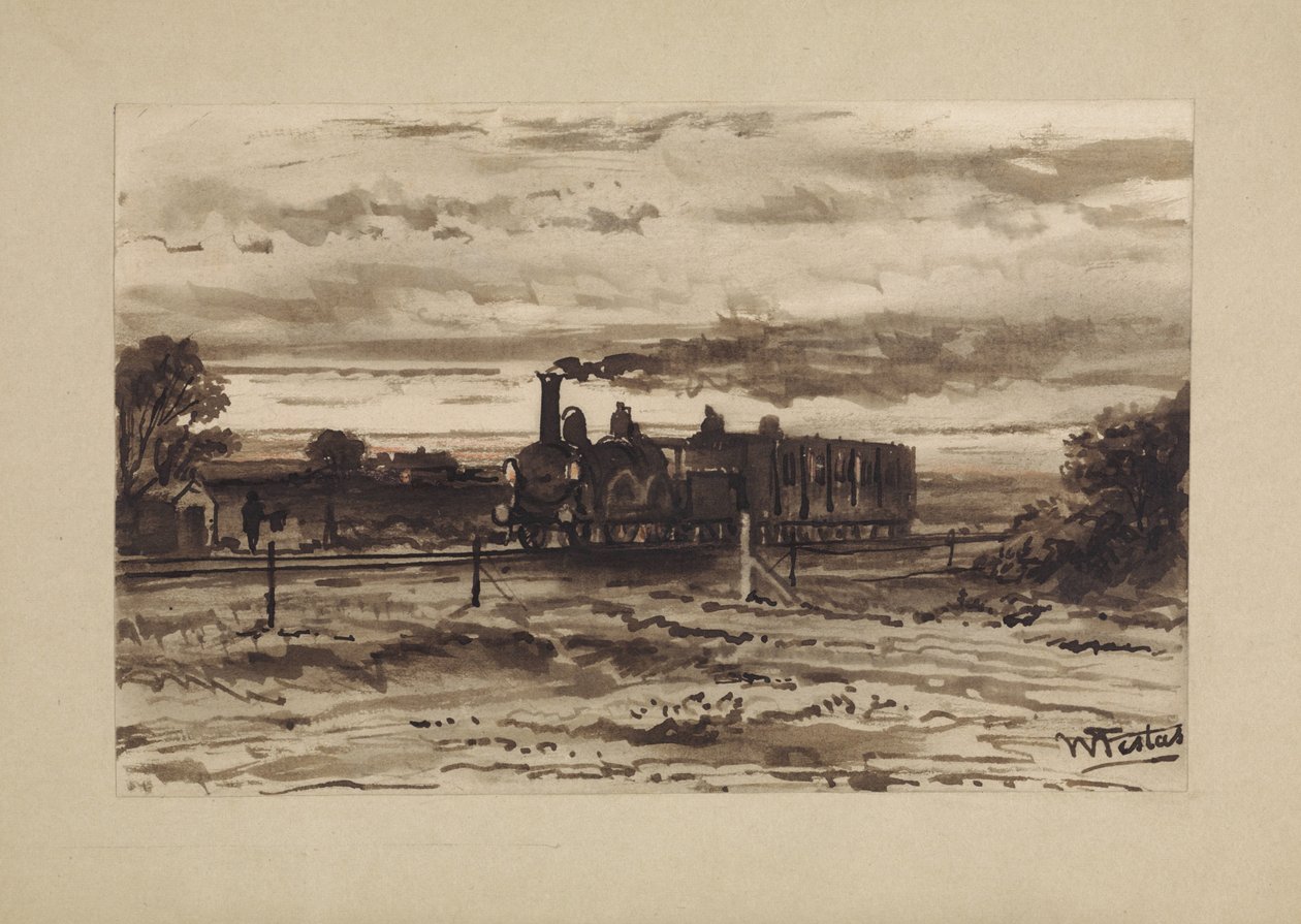 Paysage avec train - Willem de Famars Testas
