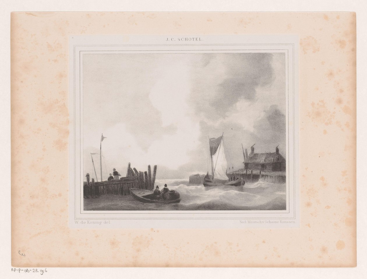 Port avec bateaux - Willem de Koning