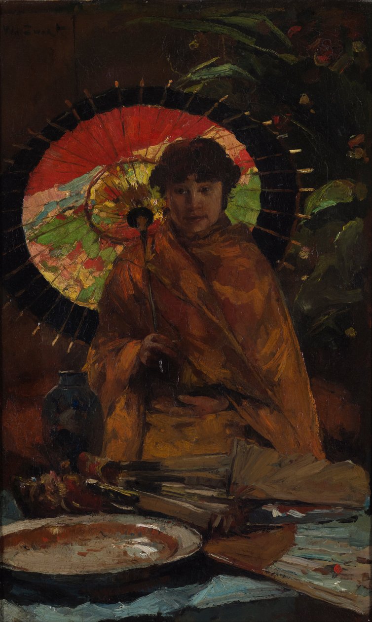 Fille avec un parasol japonais - Willem de Zwart