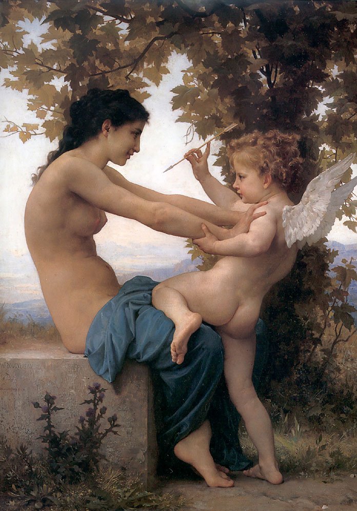 Jeune fille se défendant contre Cupidon - William Adolphe Bouguereau
