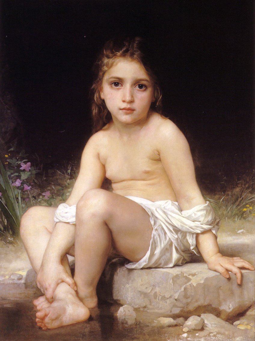 Enfant au Bain - William Adolphe Bouguereau