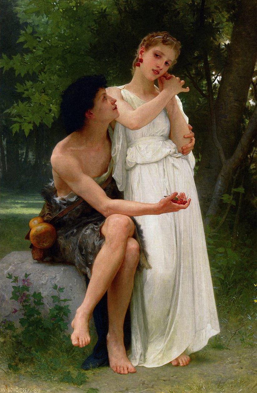 Les Premiers Bijoux - William Adolphe Bouguereau