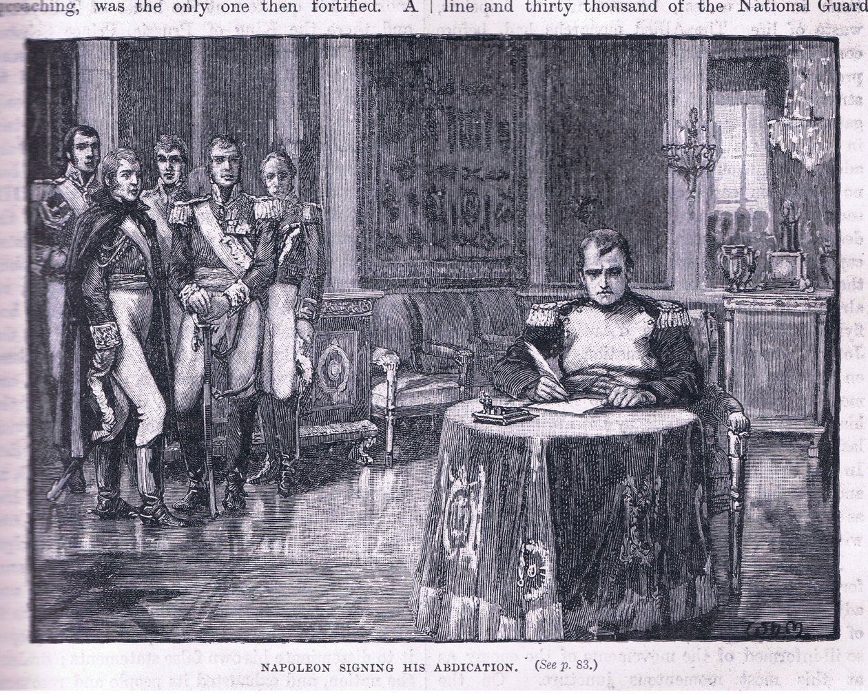 Napoléon signant son abdication - William Barnes Wollen