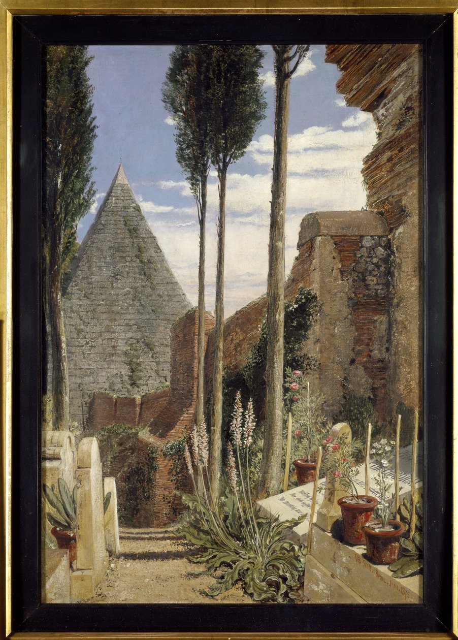 Tombe de Shelley dans le nouveau cimetière protestant de Rome - William Bell Scott