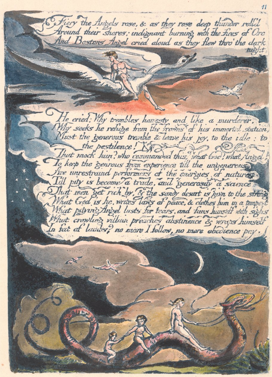 Amérique. Une prophétie, Planche 13, Les anges s