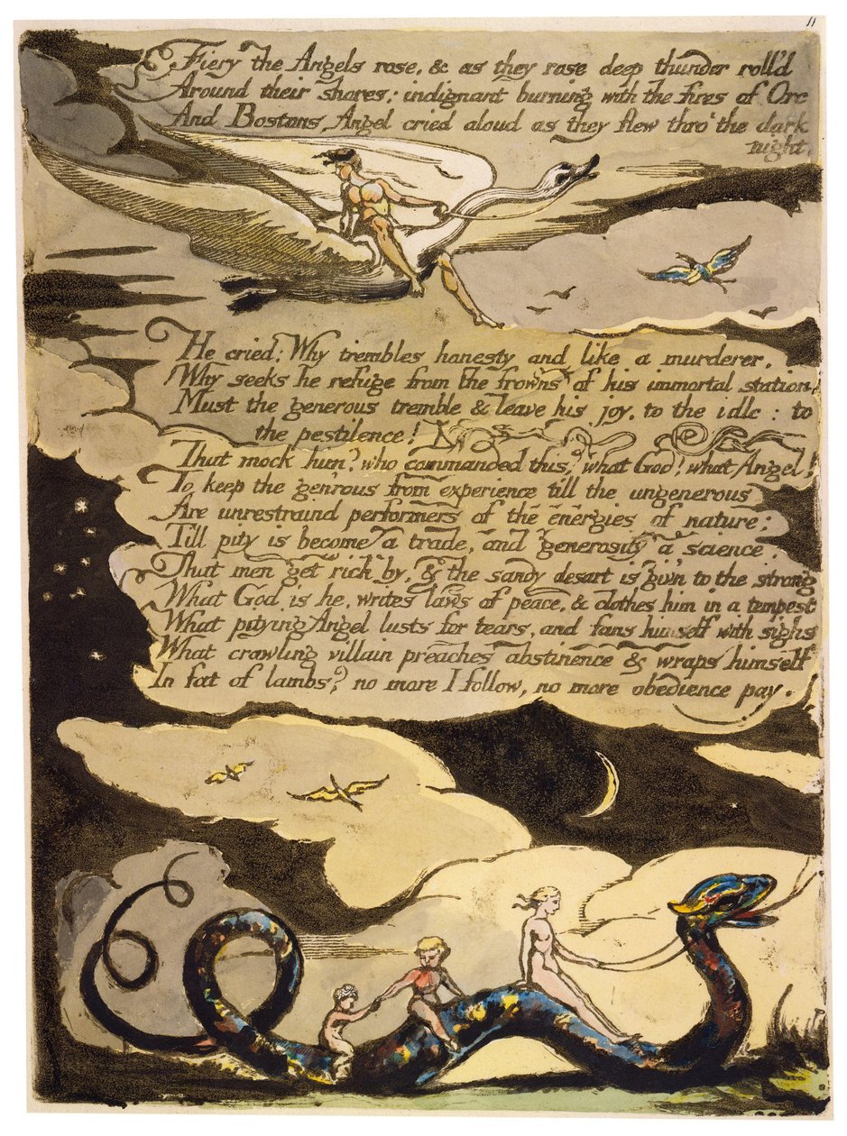 America a Prophecy copie une plaque 13 - William Blake
