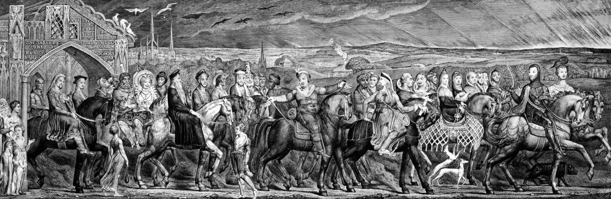 Les Pèlerins de Canterbury de Chaucer, 1810 - William Blake