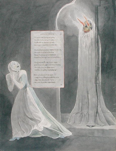 Design 31 pour A Long Story de The Poems of Thomas Gray, publié 1797-98 - William Blake