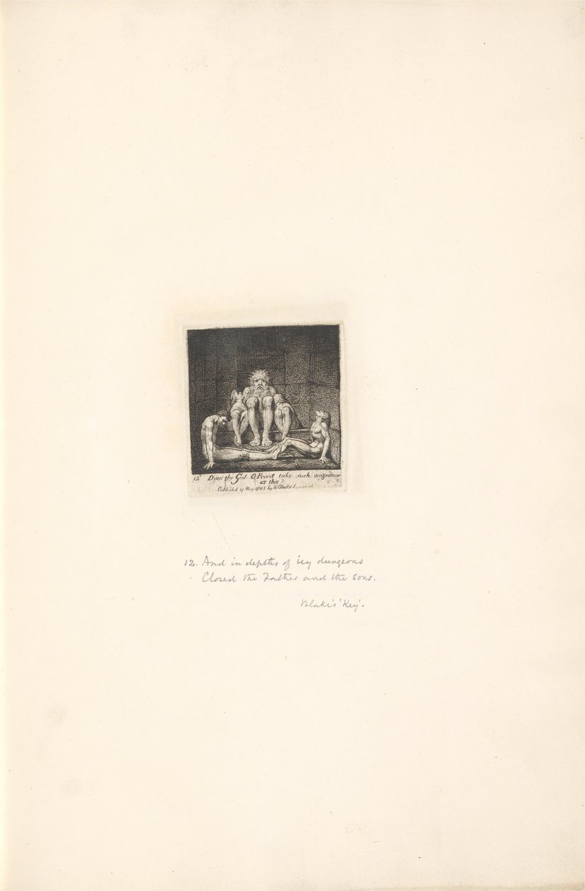 Pour les sexes - Les Portes du Paradis, Planche 14, Ton Dieu, Ô Prêtre, prend-il une telle vengeance - William Blake